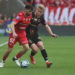 01.04.2024. Łódź. Mecz 26. kolejki piłkarskiej Ekstraklasy Korona Kielce - Widzew Łódź. Fot. Marian Zubrzycki - PAP