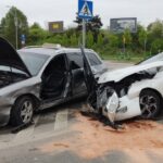 15.04.2024. Kielce. Ulica Tarnowska. Wypadek / Fot. KMP Kielce