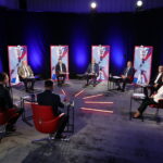 04.04.2024. Radio Kielce. Debata wyborcza z udziałem liderów list wyborczych do Sejmiku Województwa Świętokrzyskiego / Fot. Wiktor Taszłow – Radio Kielce