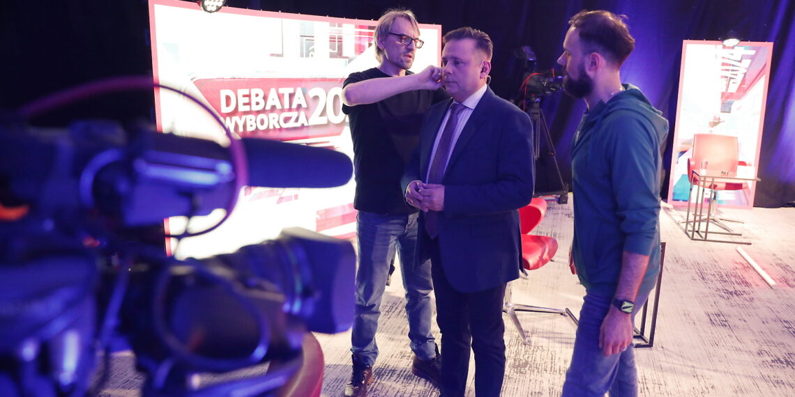 04.04.2024. Radio Kielce. Debata wyborcza z udziałem liderów list wyborczych do Sejmiku Województwa Świętokrzyskiego / Fot. Wiktor Taszłow – Radio Kielce