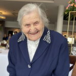 04.04.2024. Sandomierz. Setne urodziny obchodziła dzisiaj Helena Gajda (na zdjęciu) z Głazowa w gminie Obrazów. / Fot. Grażyna Szlęzak - Radio Kielce