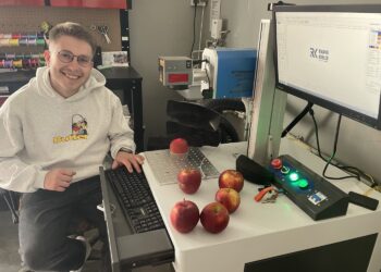 Jabłka laserem grawerowane