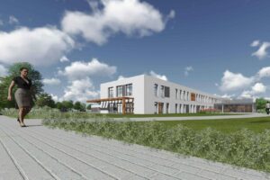 Wizualizacja rozbudowy Centrum Zdrowia Psychicznego w Sandomierzu