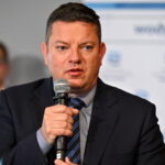 14.05.2024. Sandomierz. Konferencja dot. programu „Bezpieczna Wisła – ekologicznie w przyszłość”. Na zdjęciu: Przemysław Koperski - podsekretarz stanu w ministerstwie infrastruktury / Fot. Piotr Polak - PAP