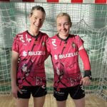 09.05.2024. Warszawa. Liga Centralna. Handball - Suzuki Korona Handball. Na zdjęciu (od lewej): Marta Rosińska i Katarzyna Grabarczyk / Fot. Suzuki Korona Handball