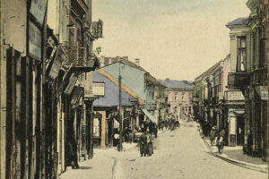 Kielce. Ulica Duża – 1906 r. / źródło: Biblioteka Narodowa, polona.pl