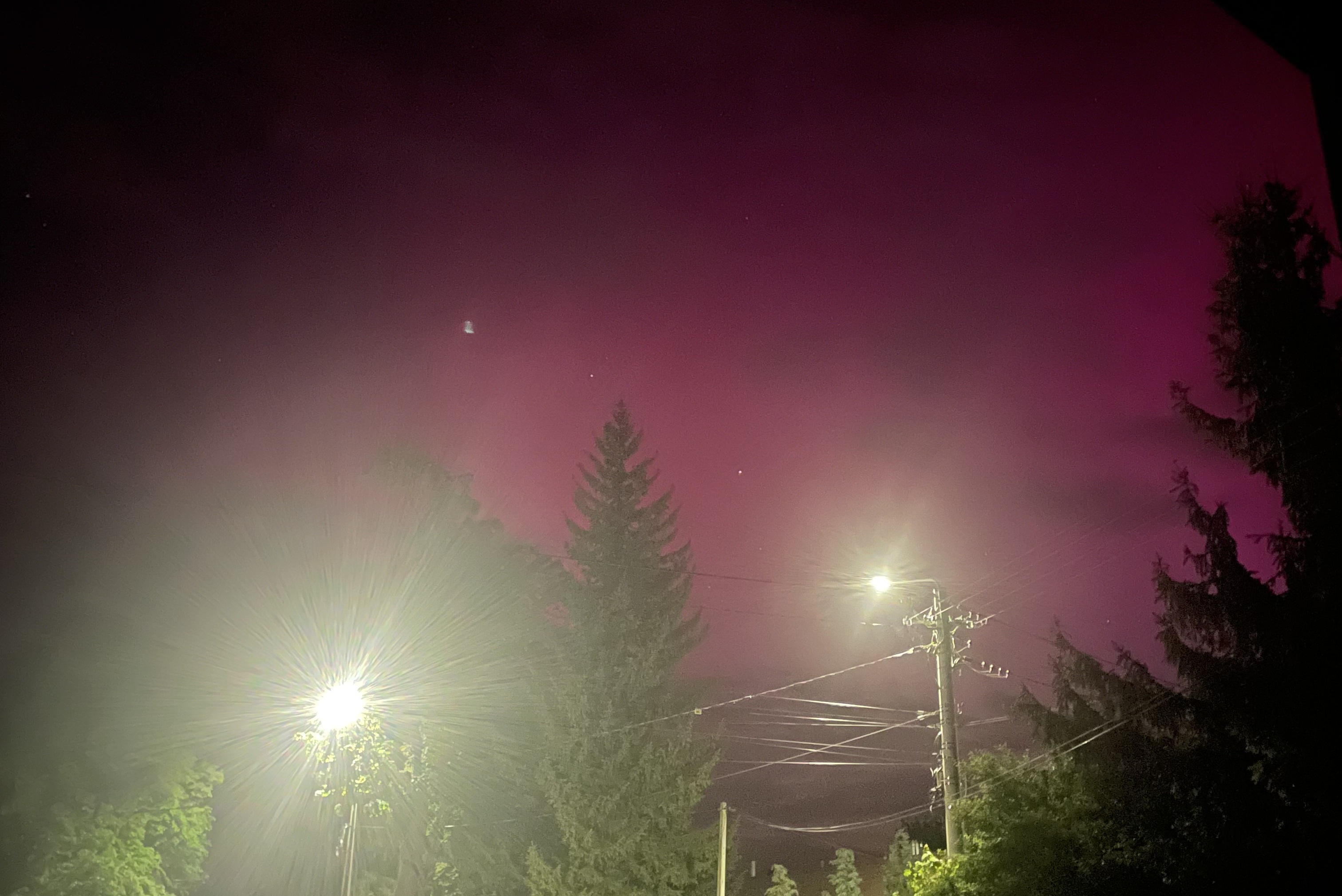 Zorza polarna nad świętokrzyskim niebem