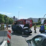 Zderzenie dwóch aut na ostrowieckim skrzyżowaniu - Radio Kielce 25.05.2024. Ostrowiec Świętokrzyski. Wypadek / źródło: Ratownictwo Powiatu Ostrowieckiego