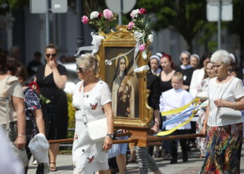 30.05.2024. Kielce. Boże Ciało. Procesja do czterech ołtarzy / Fot. Wiktor Taszłow - Radio Kielce