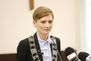 07.05.2024. Kielce. Sesja Rady Miasta Kielce. Na zdjęciu: Agata Wojda - prezydent Kielc / Fot. Wiktor Taszłow - Radio Kielce