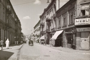 Kielce. Ulica Sienkiewicza – 1936 r. / źródło: Biblioteka Narodowa, polona.pl