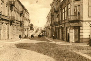 Kielce. Ulica Sienkiewicza – 1938 r. / źródło: Biblioteka Narodowa, polona.pl