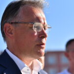 27.05.2024. Końskie. Spotkanie z Arkadiuszem Mularczykiem - kandydatem w wyborach do europarlamentu. / Fot. Magdalena Galas-Klusek - Radio Kielce