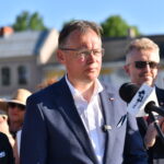 27.05.2024. Końskie. Spotkanie z Arkadiuszem Mularczykiem - kandydatem w wyborach do europarlamentu. / Fot. Magdalena Galas-Klusek - Radio Kielce