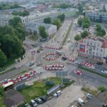 20.05.2024. Kielce. Tymczasowe rondo u zbiegu ulic Ogrodowej, Seminaryjskiej i Jana Pawła II / Fot. Jarosław Kubalski - Radio Kielce