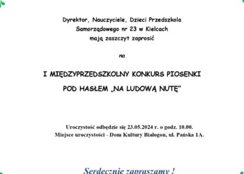 I Międzyprzedszkolny Konkurs Piosenki pod hasłem "Na ludową nutę" - Radio Kielce