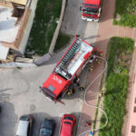 2.05.2024. Skarżysko-KamiennaPożar w bloku przy ulicy Norwida / Fot. Damian Lebiedź