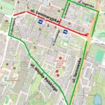 Kielce. Ulica Seminaryjska. Schemat objazdów / źródło: MZD Kielce