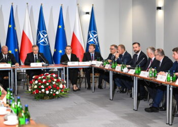 10.06.2024. Białystok. Posiedzenie Rady Bezpieczeństwa Narodowego. Posiedzenie Rady ma charakter wyjazdowy w związku z kryzysem na granicy państwowej z Białorusią / Fot. Wojtek Jargiło - PAP