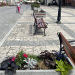 01.06.2024. Sandomierz. Nasadzenia letnich kwiatów w ozdobnych donicach / Fot. Grażyna Szlęzak - Radio Kielce