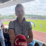 07.06.2024. Sandomierz. VII Memoriał Lekkoatletyczny Piotra Nurowskiego. Na zdjęciu: Joanna Nurowska / Fot. Grażyna Szlęzak - Radio Kielce