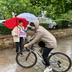 04.06.2024. Kielce. Konferencja prasowa Doroty Kolarskiej, „dwójki” na liście Lewicy w okręgu Świętokrzysko-Małopolskim w wyborach do Parlamentu Europejskiego / Fot. Daniel Czwartosz - Radio Kielce