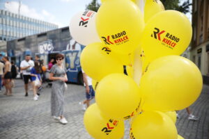 22.06.2024. Kielce. Program „Złota Sobota” Radia Kielce nadaje z ulicy Sienkiewicza podczas Święta Kielc. / Fot. Wiktor Taszłow - Radio Kielce