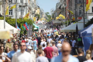 23.06.2024. Kielce. Stoisko Radia Kielce podczas Święta Kielc. / Fot. Wiktor Taszłow - Radio Kielce