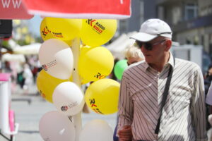 23.06.2024. Kielce. Stoisko Radia Kielce podczas Święta Kielc. / Fot. Wiktor Taszłow - Radio Kielce