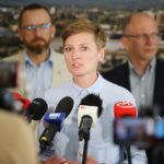 26.06.2024. Kielce. Urząd Miasta Kielce. Konferencja prasowa. Na zdjęciu (przemawia: Agata Wojda - prezydent Kielc / Fot. Wiktor Taszłow - Radio Kielce