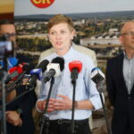 26.06.2024. Kielce. Urząd Miasta Kielce. Konferencja prasowa. Na zdjęciu (przemawia: Agata Wojda - prezydent Kielc / Fot. Wiktor Taszłow - Radio Kielce