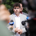 26.06.2024. Kielce. Konferencja radnych Prawa i Sprawiedliwości. Na zdjęciu: Marcin Stępniewski / Fot. Wiktor Taszłow - Radio Kielce