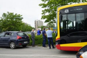07.06.2024. Kielce. Wypadek z udziałem autobusu MPK / Fot. Aleksandra Kwaśniewska - Radio Kielce
