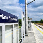 Zmodernizowany przystanek kolejowy w miejscowości Stawiany Pińczowskie / źródło: PKP PLK