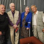 22.06.2024. Kielce. Teatra Lalki i Aktora Kubuś. Na zdjęciu: dawna ekipa „Kubusia” (od lewej): elektroakustyk – Kazimierz Chyb, aktorzy: Ryszard Barański, Anna Biernacka i Leszek Barymów, Anna Biernacka/ Fot. Dorota Klusek - Radio Kielce