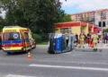 Niebezpieczne zdarzenie w centrum Kielc z udziałem policyjnego radiowozu