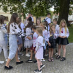 05.07.2024. Dzieci z Ukrainy zwiedzają Sandomierz w ramach kolonii zorganizowanej przez Caritas Diecezji Sandomierskiej / Fot. Grażyna Szlęzak - Radio Kielce
