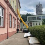 Sandomierz. Remont II Liceum Ogólnokształcącego / Fot. Grażyna Szlęzak - Radio Kielce