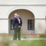 12.07.2024. Kielce. Wizyta ambasadora Królestwa Norwegii. Na zdjęciu: JE Øystein Bø - ambasador Królestwa Norwegii w Polsce i Bartłomiej Zapała - wiceprezydent Kielc / Fot. Wiktor Taszłow - Radio Kielce