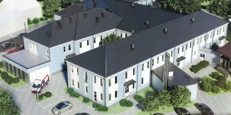 Wizualizacja rozbudowy szpitala w Chmielniku / Źródło: Starostwo Powiatowe w Kielcach