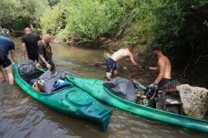 06.07.2024. Koprzywnica. Sprzątanie rzeki Koprzywianki / źródło: zdjęcia organizatora