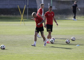 31.07.2024 Kielce. Trening piłkarzy Korony Kielce / Fot. Jarosław Kubalski - Radio Kielce