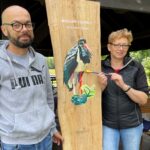 Maleniec. Na zdjęiciu (od lewej): Maciej Chłopek, dyrektor Zabytkowego Zakładu Hutniczego w Maleńcu, Katarzyna Sorn, była dyrektor Miejsko-Gminnego Ośrodka Kultury w Stąporkowie / Fot. Magdalena Galas-Klusek - Radio Kielce