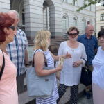 11.07.2024 Kielce. Protest w sprawie zatrzymania budowy masztów telefonii komórkowej na kieleckiej Podkarczówce. / Fot. Aleksandra Kwaśniewska - Radio Kielce