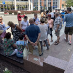 11.07.2024 Kielce. Protest w sprawie zatrzymania budowy masztów telefonii komórkowej na kieleckiej Podkarczówce. / Fot. Aleksandra Kwaśniewska - Radio Kielce