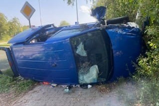 Wypadek w Kielcach. Dwie osoby trafiły do szpitala