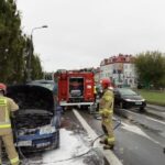Pożar samochodu w Kielcach