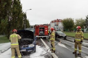 Pożar samochodu w Kielcach