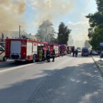 29.08.2024. Kielce. Pożar warsztatu samochodowego przy ul. Szczepaniaka / Fot. Straż Pożarna