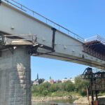 29.08.2024. Sandomierz. Postęp prac przy budowie mostu na Wiśle / Fot. Grażyna Szlęzak – Radio Kielce